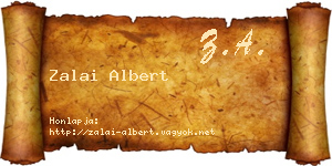 Zalai Albert névjegykártya